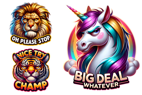 Sarcastic Grumpy Sublimation Clipart PNG Craft Bundle