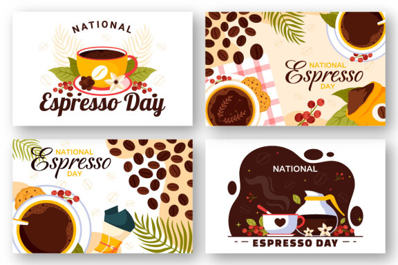 11 National Espresso Day Illustration