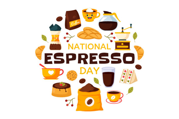 11 National Espresso Day Illustration