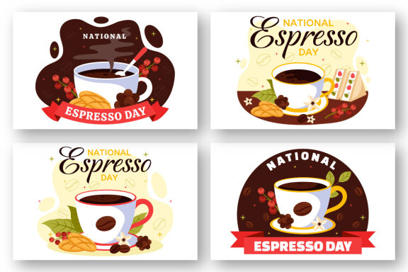 11 National Espresso Day Illustration