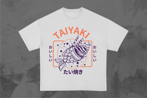 Japanese Vintage Graphic T-shirt Designs Bundle