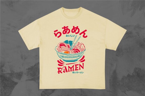Japanese Vintage Graphic T-shirt Designs Bundle