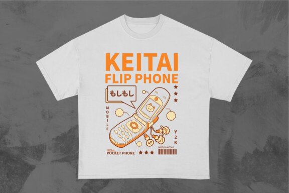 Japanese Vintage Graphic T-shirt Designs Bundle