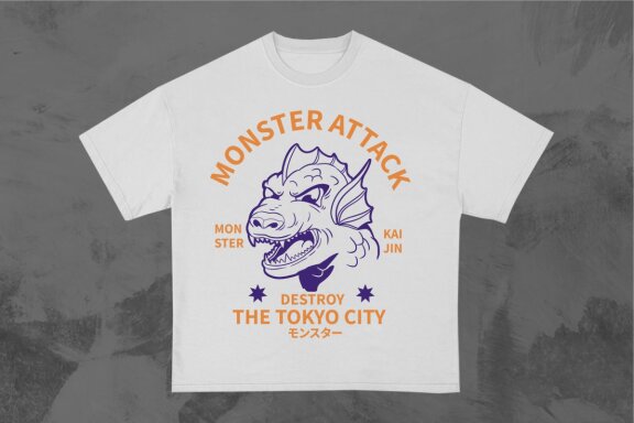 Japanese Vintage Graphic T-shirt Designs Bundle