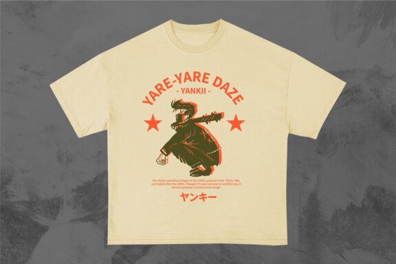 Japanese Vintage Graphic T-shirt Designs Bundle