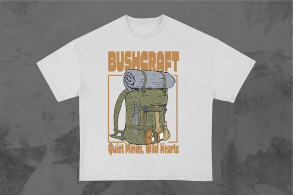 Bushcraft Survival Camp T-shirt Designs Bundle