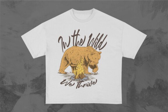 Bushcraft Survival Camp T-shirt Designs Bundle