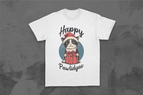 Retro Christmas Animal Celebration T-shirt Designs Bundle