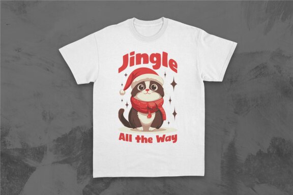 Retro Christmas Animal Celebration T-shirt Designs Bundle