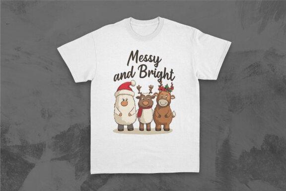 Retro Christmas Animal Celebration T-shirt Designs Bundle