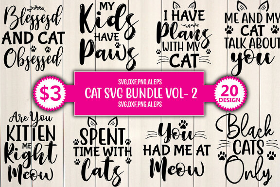 Cat SVG Bundle 