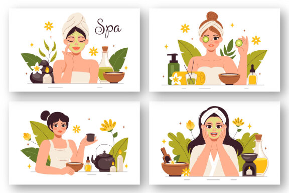 9 Spa Beauty and Health Illustration
