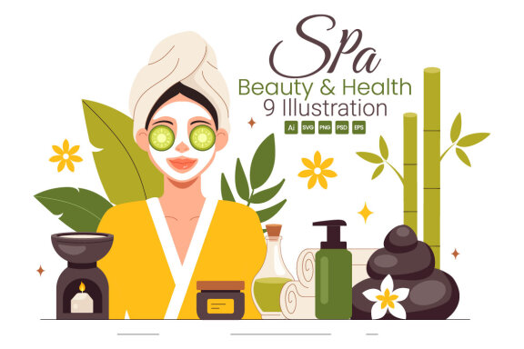 9 Spa Beauty and Health Illustration