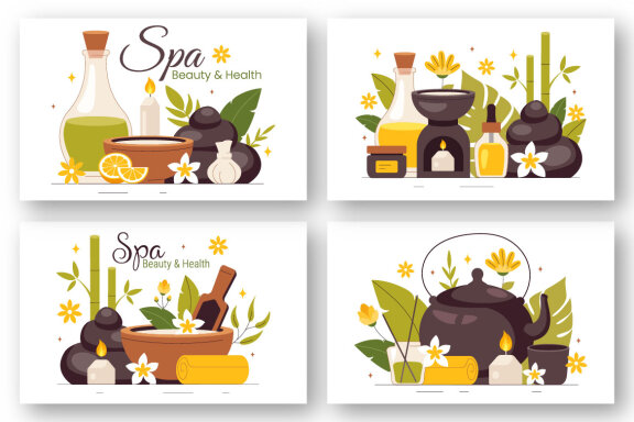 9 Spa Beauty and Health Illustration