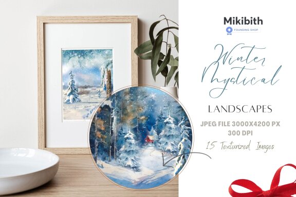 WINTER Watercolor Landscapes