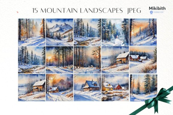 WINTER Watercolor Landscapes