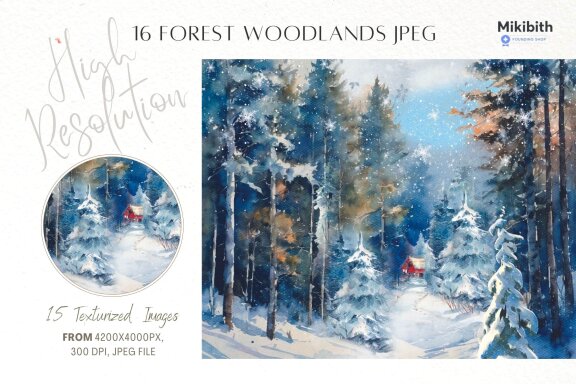 WINTER Watercolor Landscapes