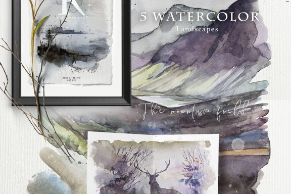 WINTER Watercolor Landscapes