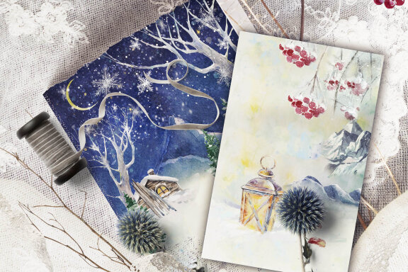 WINTER Watercolor Landscapes