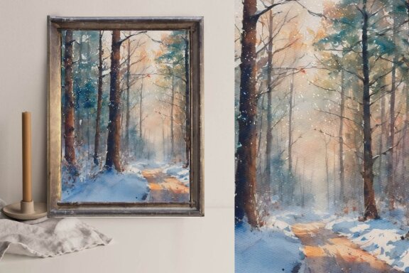 WINTER Watercolor Landscapes