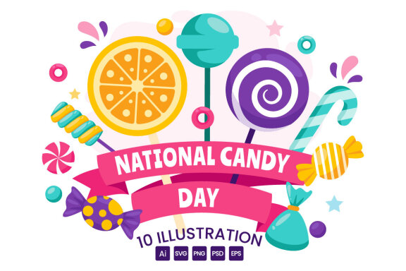 10 National Candy Day Illustration