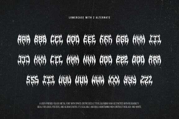 Agonaze | Black Metal Font