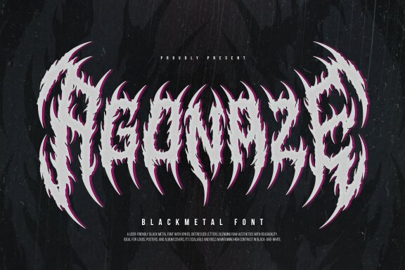 Agonaze | Black Metal Font