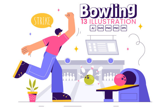 13 Bowling Game Illustration