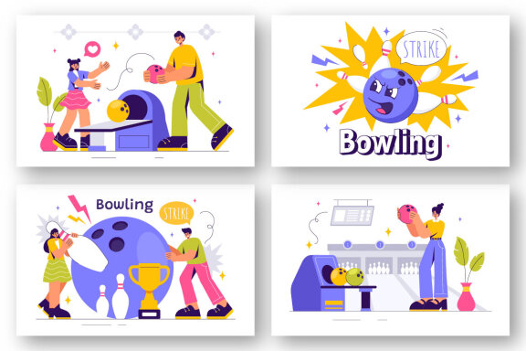 13 Bowling Game Illustration