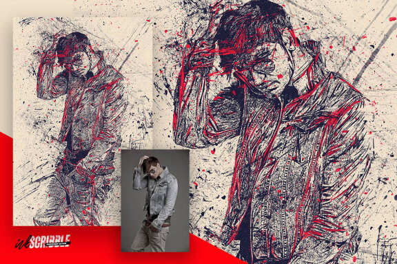 Ink Scribble Photoshop Action