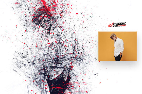 Ink Scribble Photoshop Action