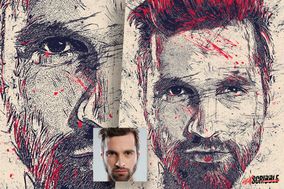 Ink Scribble Photoshop Action