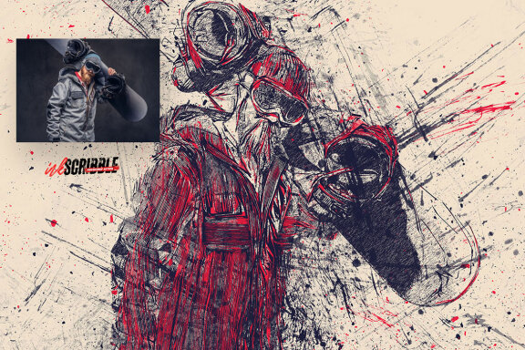 Ink Scribble Photoshop Action