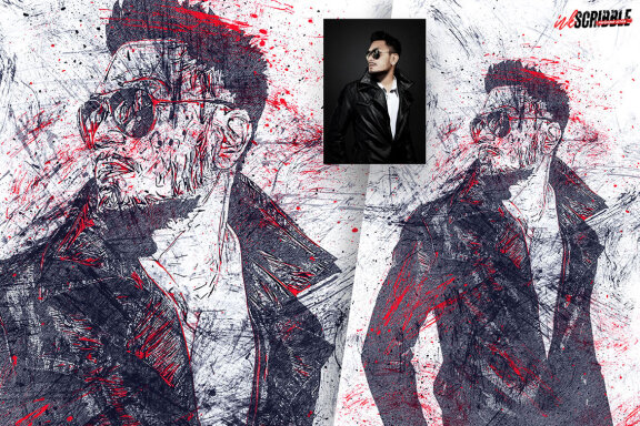 Ink Scribble Photoshop Action