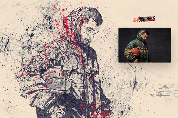 Ink Scribble Photoshop Action