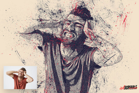 Ink Scribble Photoshop Action