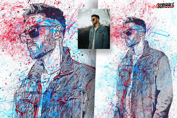 Ink Scribble Photoshop Action