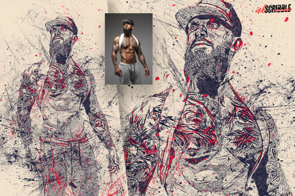 Ink Scribble Photoshop Action