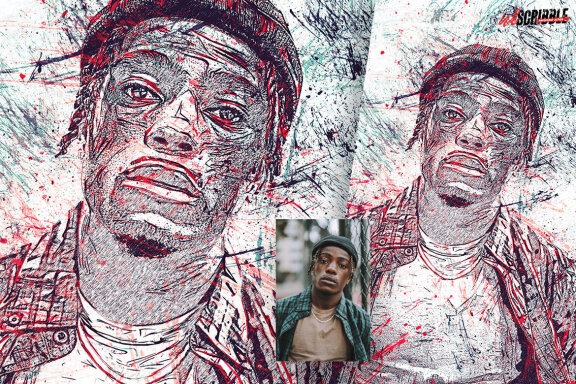 Ink Scribble Photoshop Action