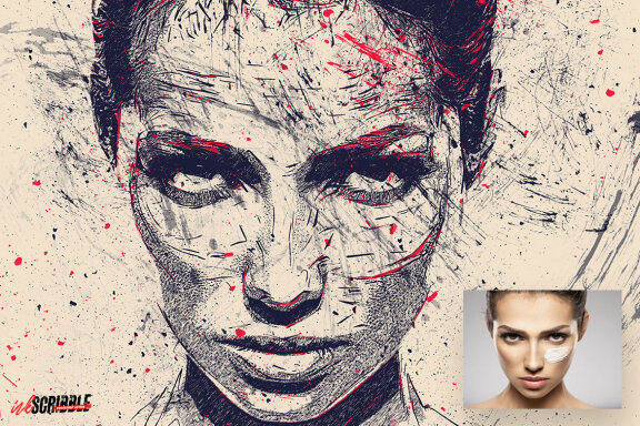 Ink Scribble Photoshop Action