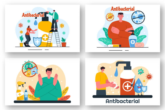 9 Antibacterial Vector Illustration