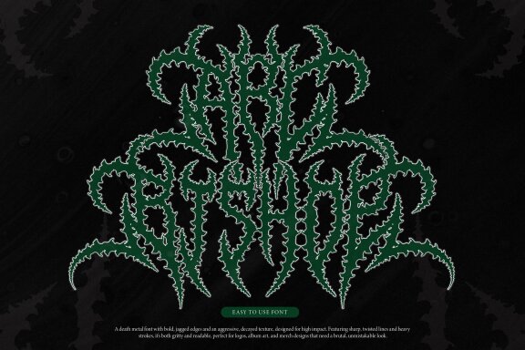 Asunder | Death Metal Font