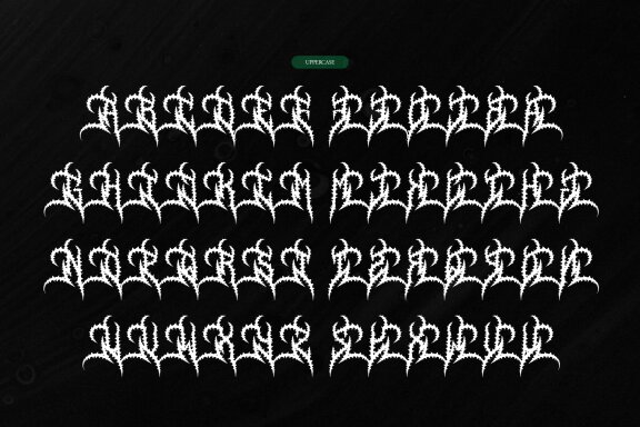 Asunder | Death Metal Font