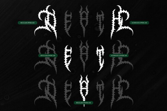 Asunder | Death Metal Font