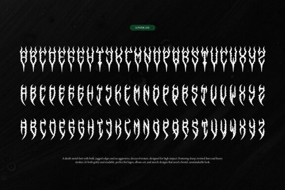 Asunder | Death Metal Font