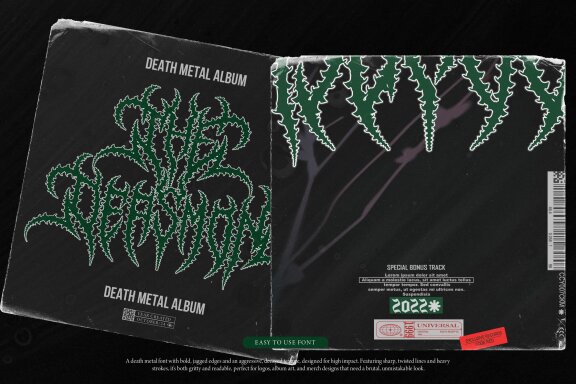 Asunder | Death Metal Font
