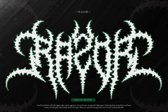 Asunder | Death Metal Font
