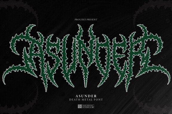 Asunder | Death Metal Font