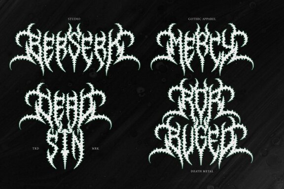 Asunder | Death Metal Font