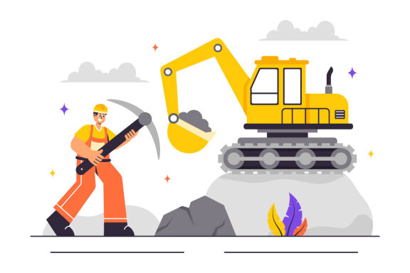 11 Mining Company Illustration